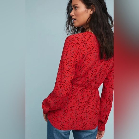 NWT Anthropologie Just Female Satori Wrap Blouse, Size S - Picture 3 of 15